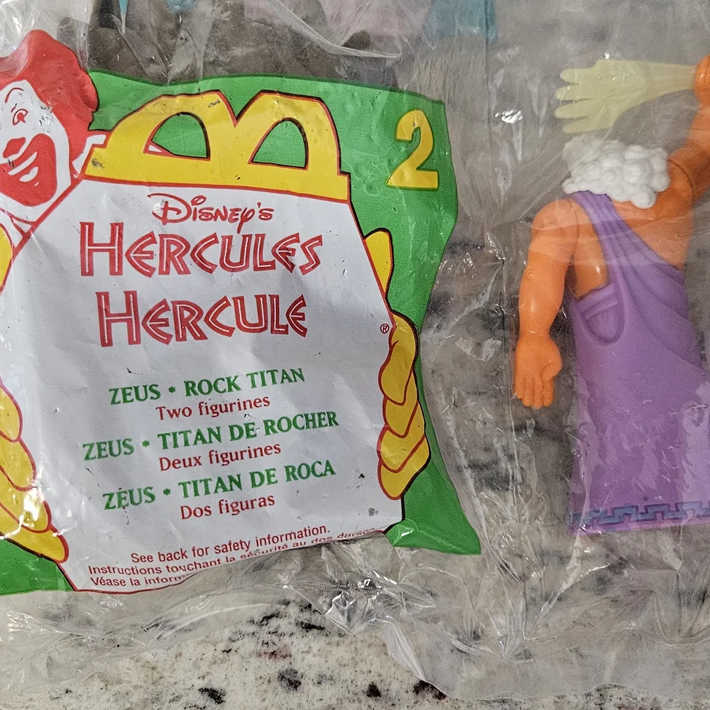 NEW IN BAG 1997 set of 7 Hercules Mcdonalds Toys - Picture 3 of 8